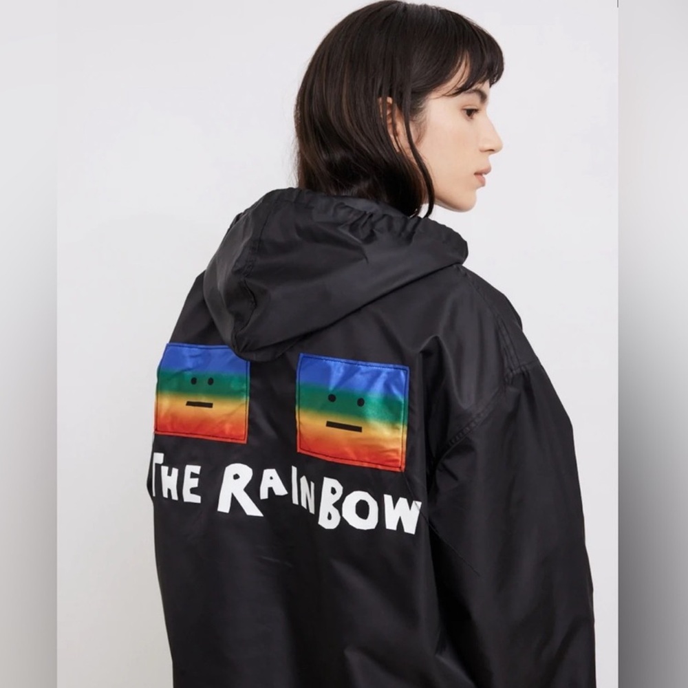 Acne Studios Black Rainbow Windbreaker Jacket - Picture 4 of 15